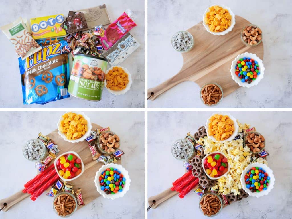 making candy charcuterie board