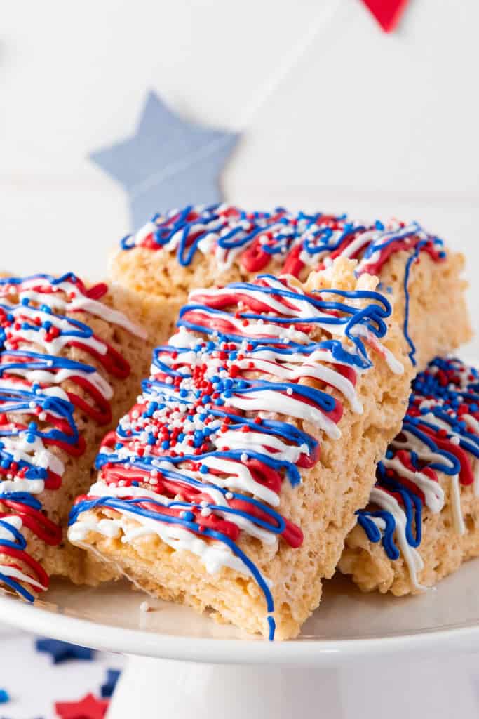 patriotic rice krispy treats