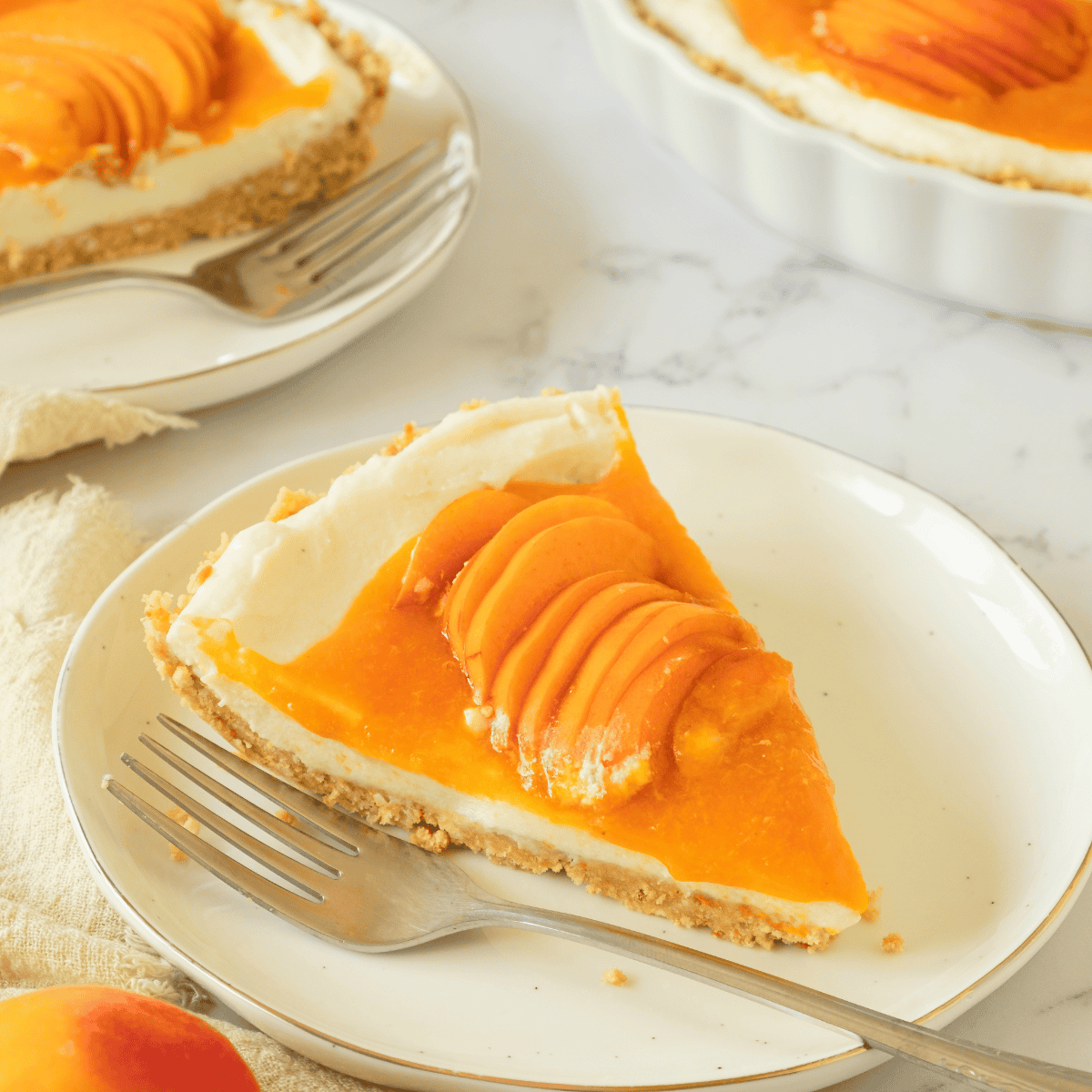 Apricot Cheesecake Tart slice