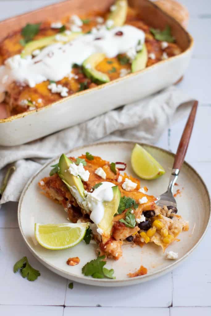 black bean rice enchiladas