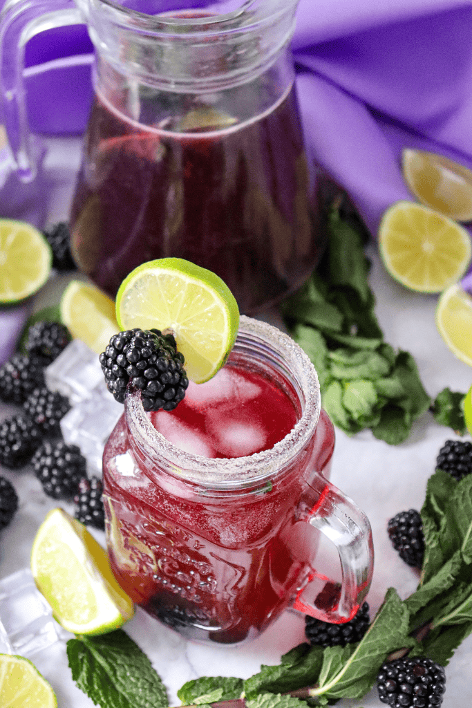 blackberry mojito mocktail