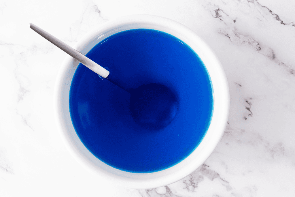 Blue layer jello shots bottom