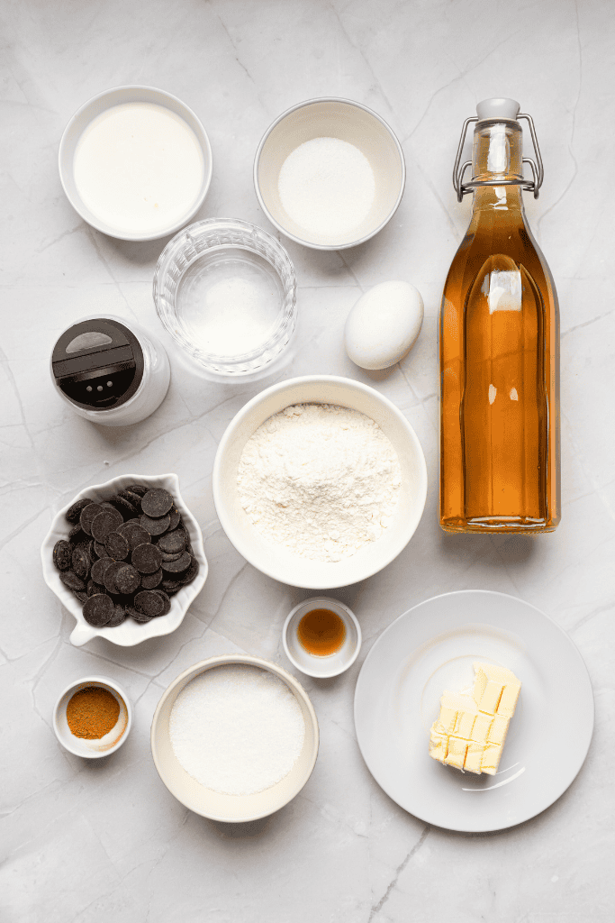 Ingredients needed to make churros