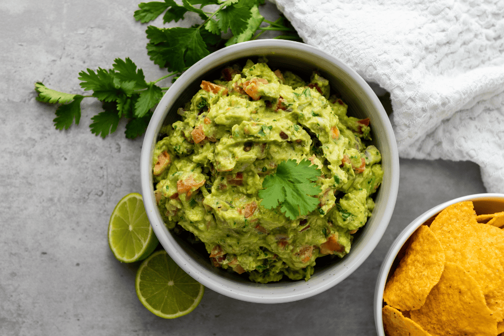 Easy Guacamole Recipe with tortilla chips