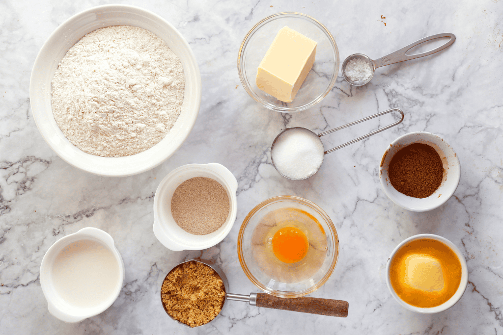 Homemade Cinnamon Rolls ingredients