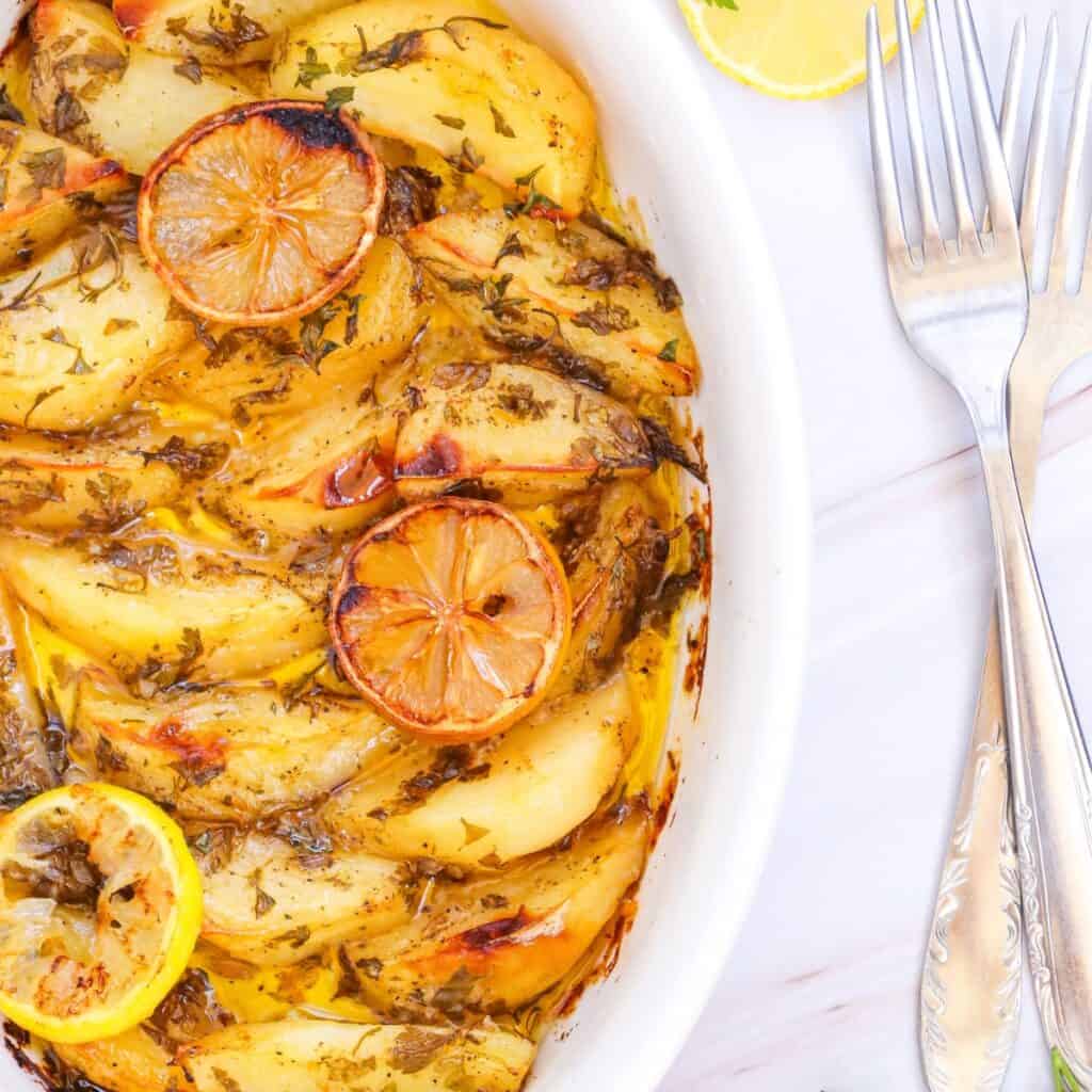 Lemon Greek Potatoes