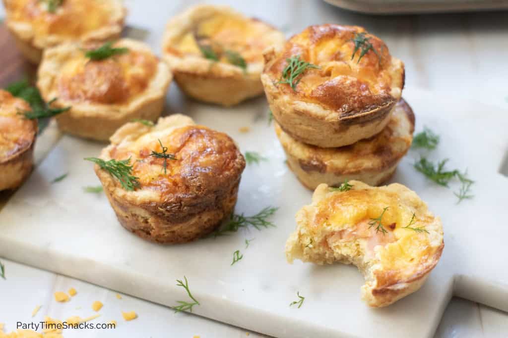 mini salmon quiche