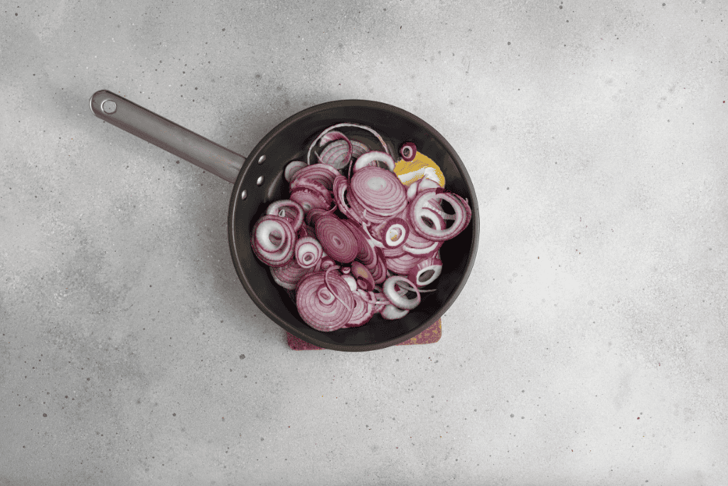 Onion sautéed in butter