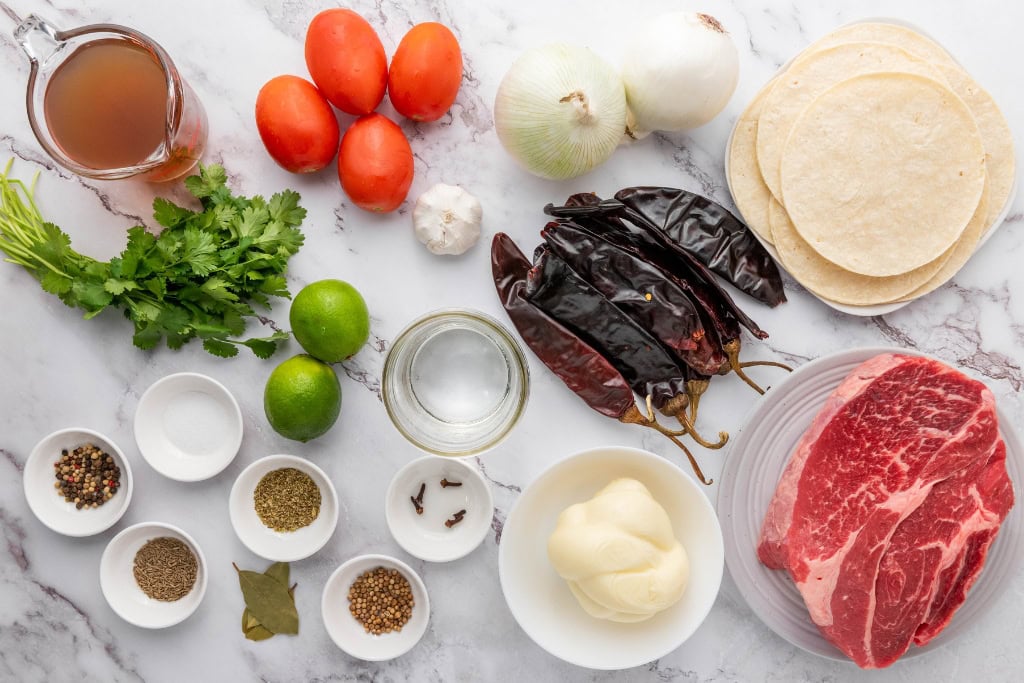 Quesabirria Tacos ingredients