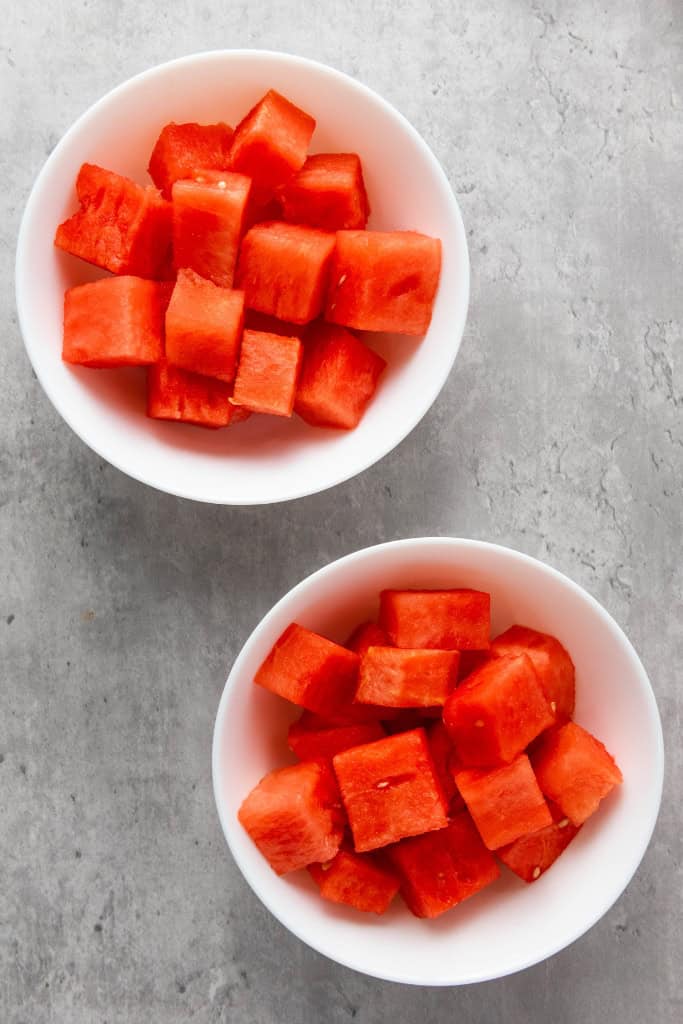Cubed watermelon