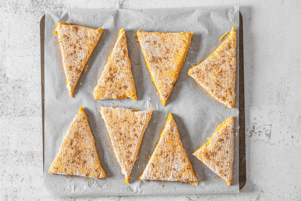 brushing & sprinkling the tops