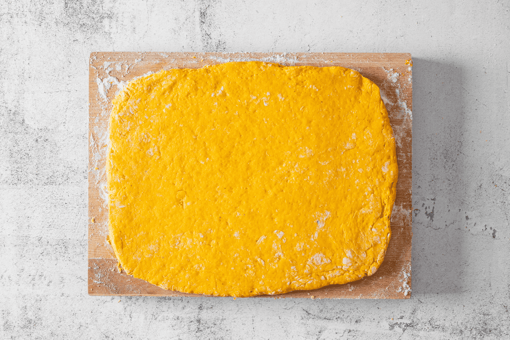 flattening the dough