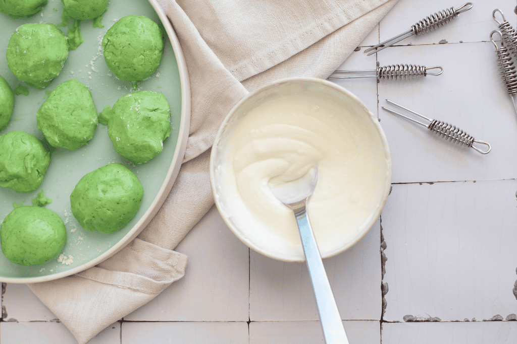 melting the white chocolate