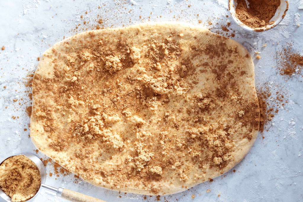 spreading the filling mixture