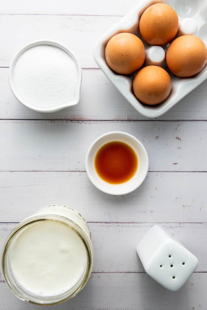 Easy Creme Brulee ingredients