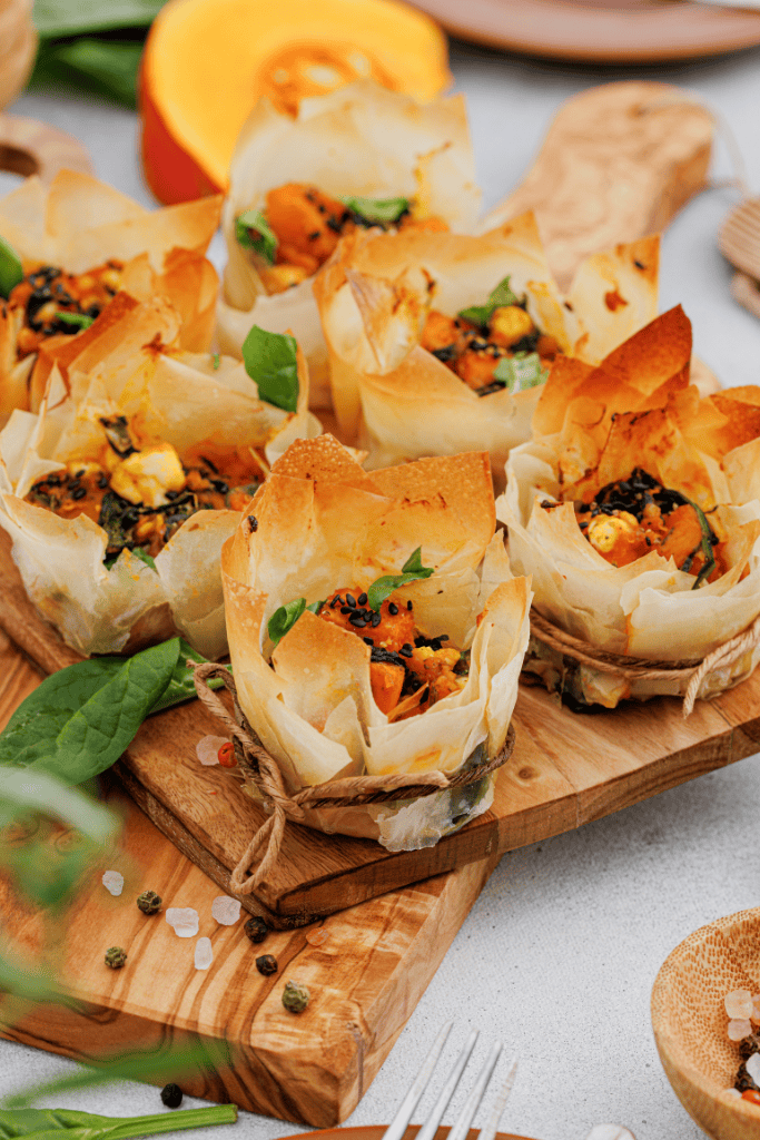 Pumpkin Feta Phyllo Cup