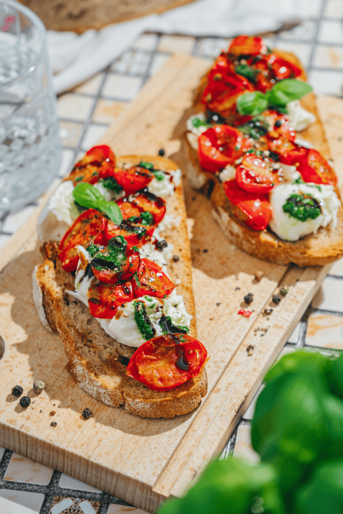 savory burrata toast
