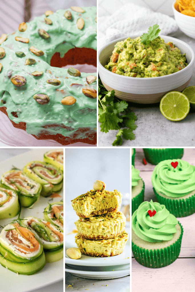 Green themed party food