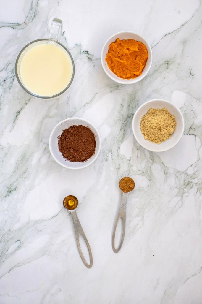 Pumpkin Spice Hot Chocolate ingredients