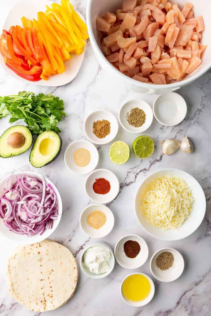 Sheet Pan Chicken Fajitas ingredients