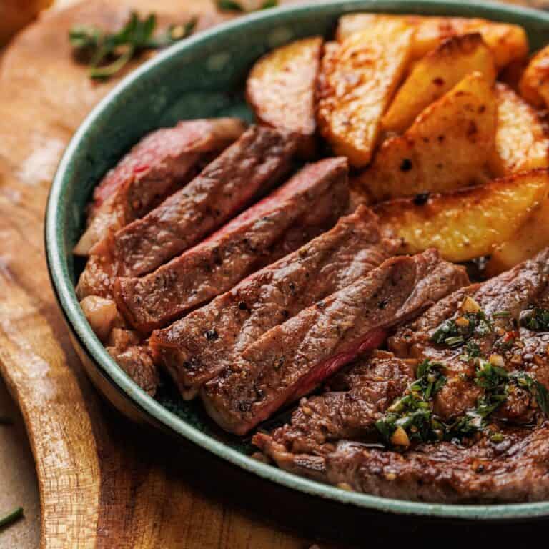 Chimichurri Steak and Garlic Fries