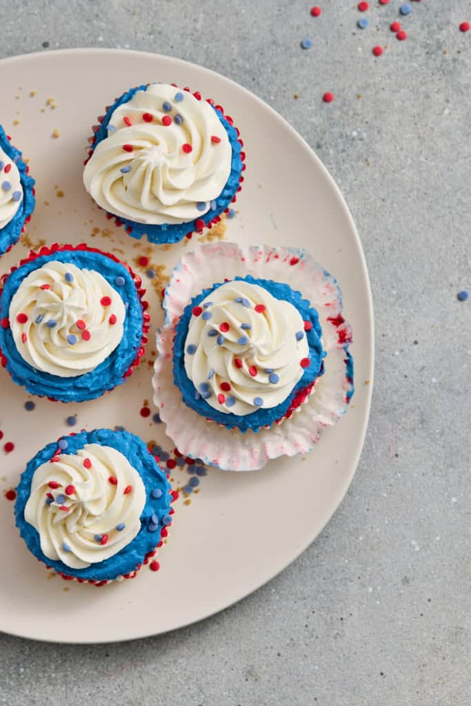 Patriotic No Bake Cheesecakes