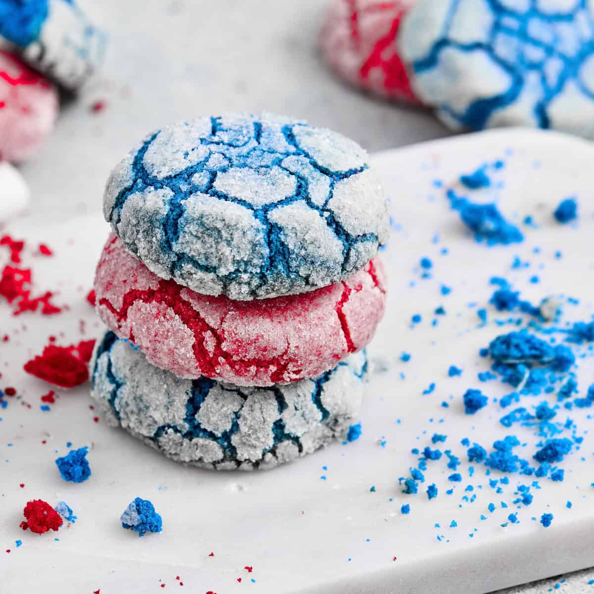 4th of July Crinkle Cookies