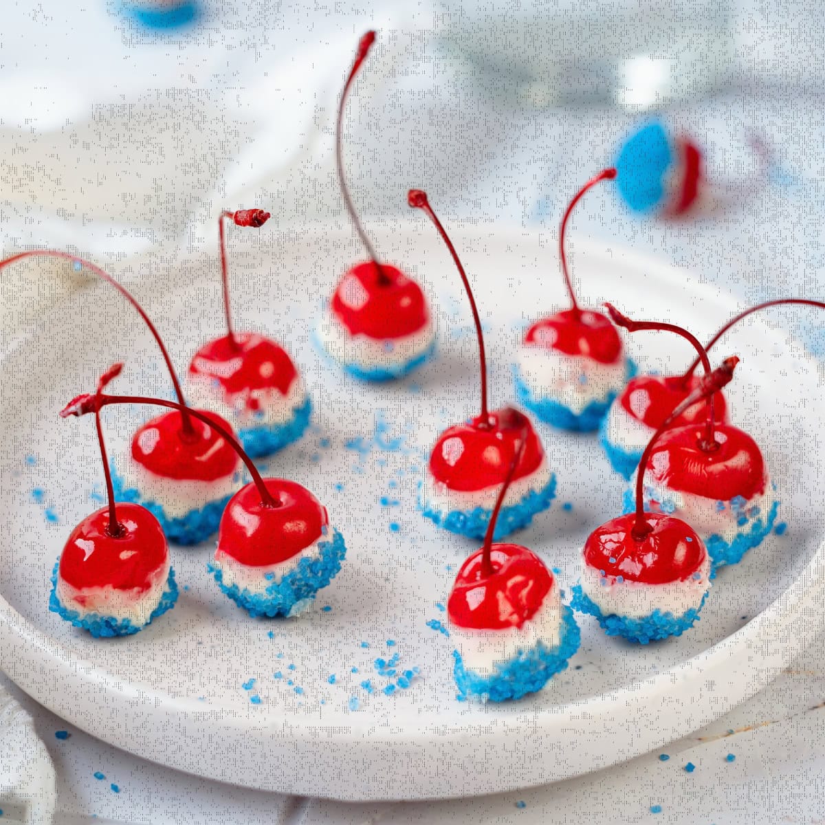Red White and Blue Cherries