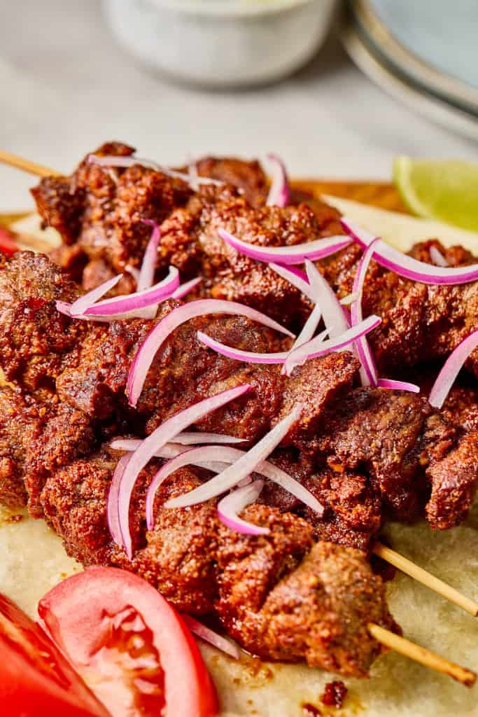 Suya Beef Kabobs
