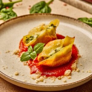 Spinach and Ricotta Stuffed Shells