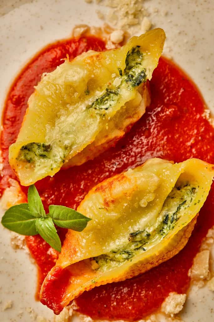 Spinach and Ricotta Stuffed Shells