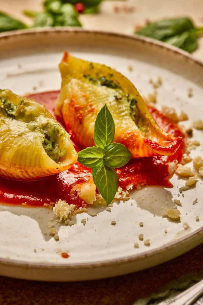 Spinach and Ricotta Stuffed Shells