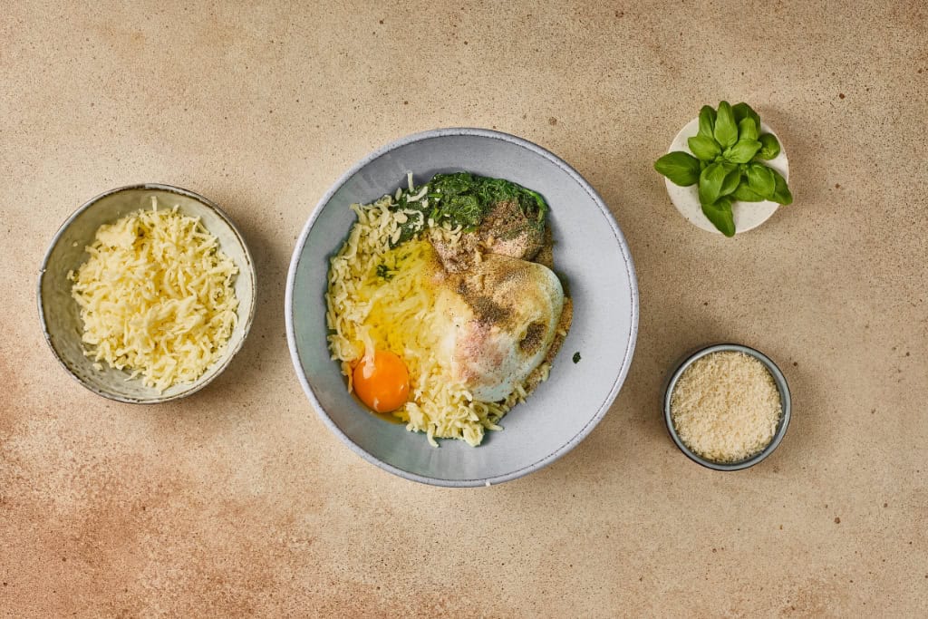 mixing ingredients for the filling