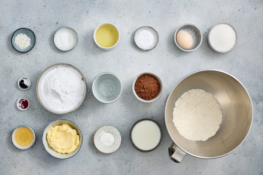 Red White and Blue Cupcakes ingredients