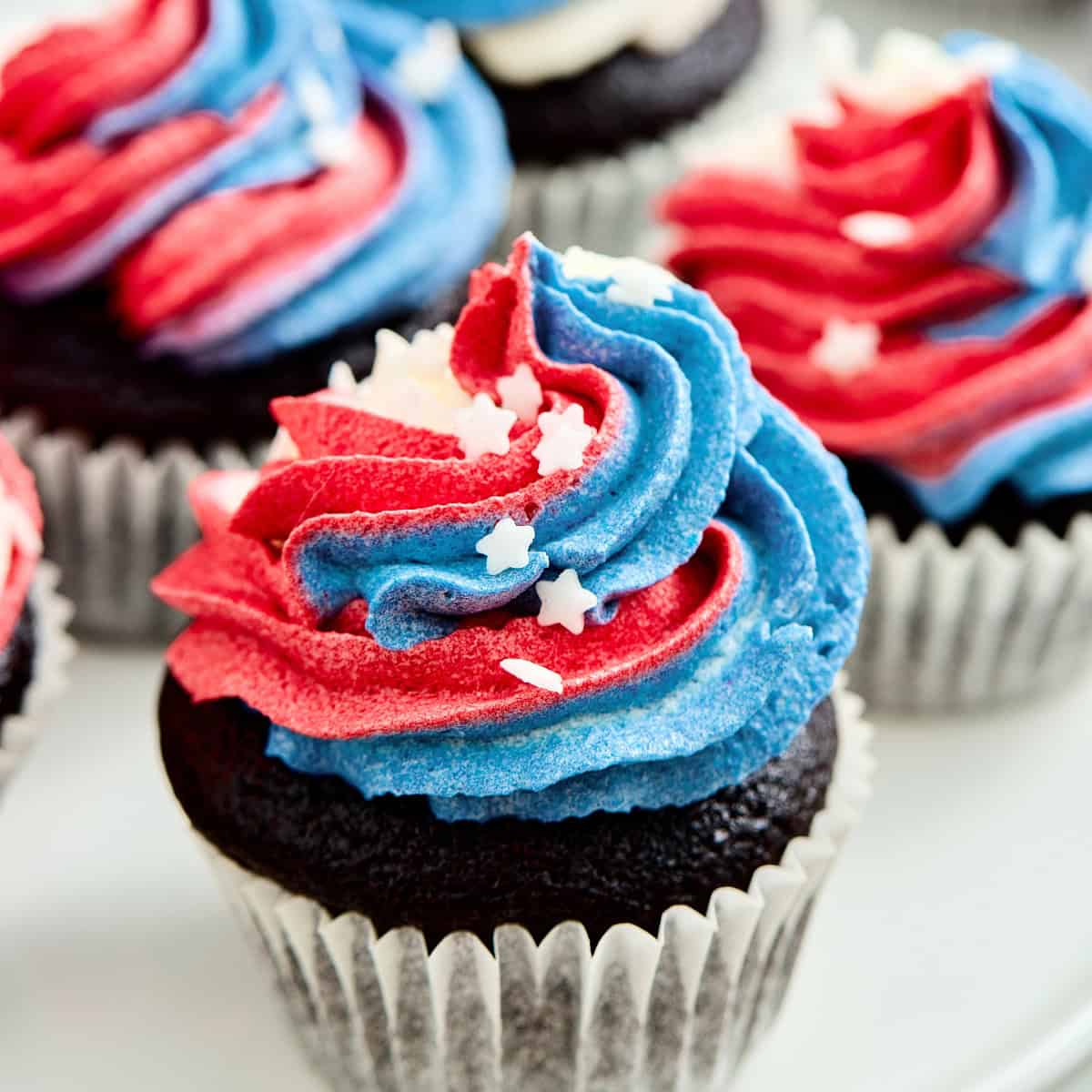 Red White and Blue Cupcakes