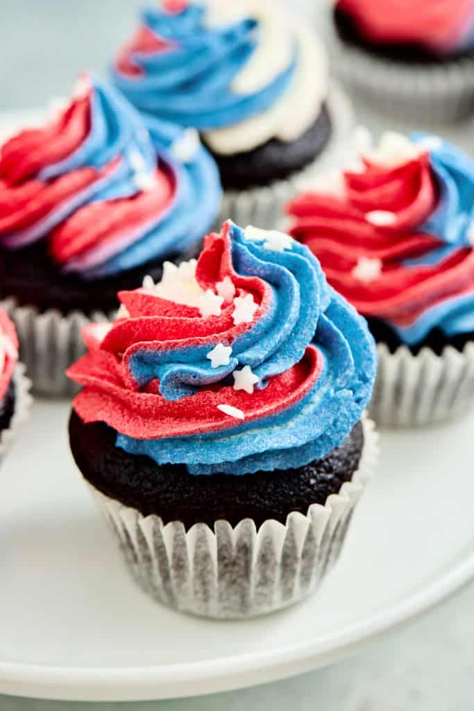 Red White and Blue Cupcakes