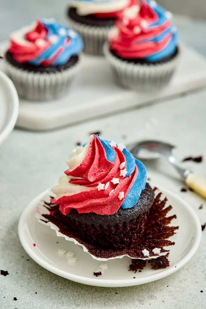 Red White and Blue Cupcakes