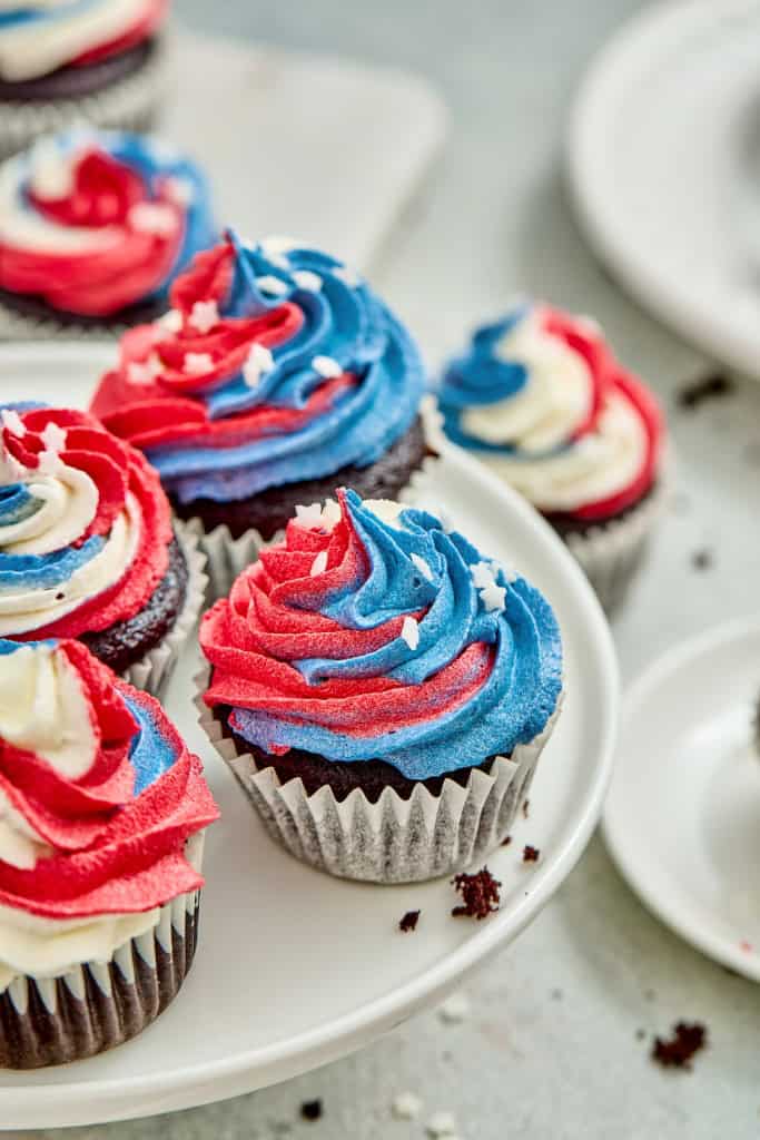 Red White and Blue Cupcakes
