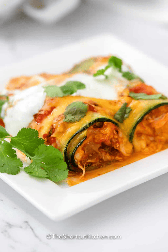 Low-Carb Zucchini Enchiladas