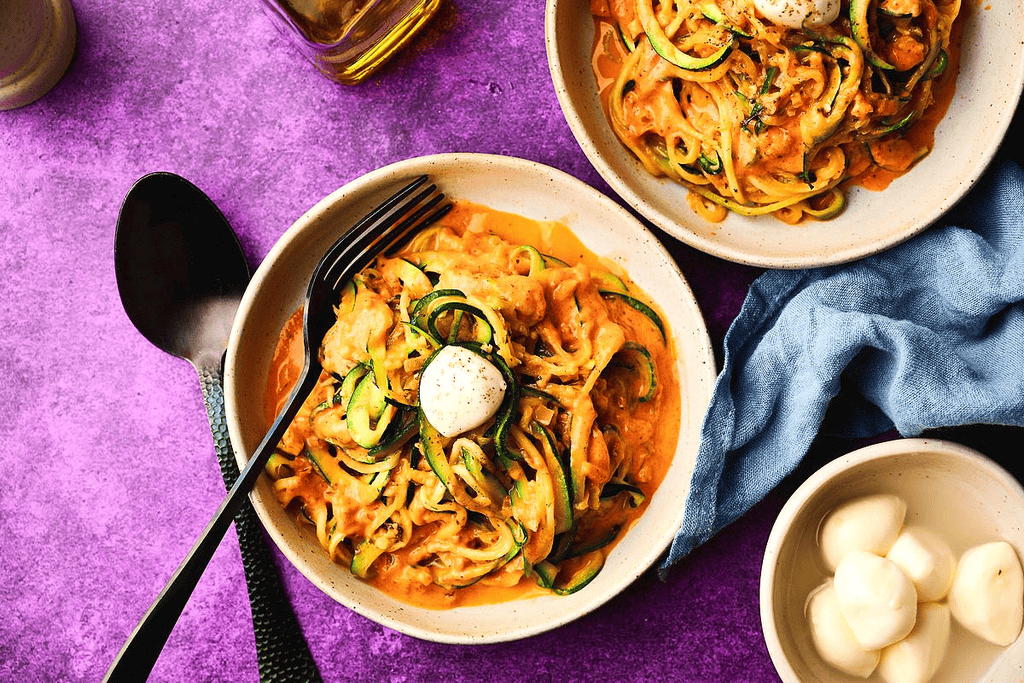 Keto Zucchini Noodles with Creamy Sauce