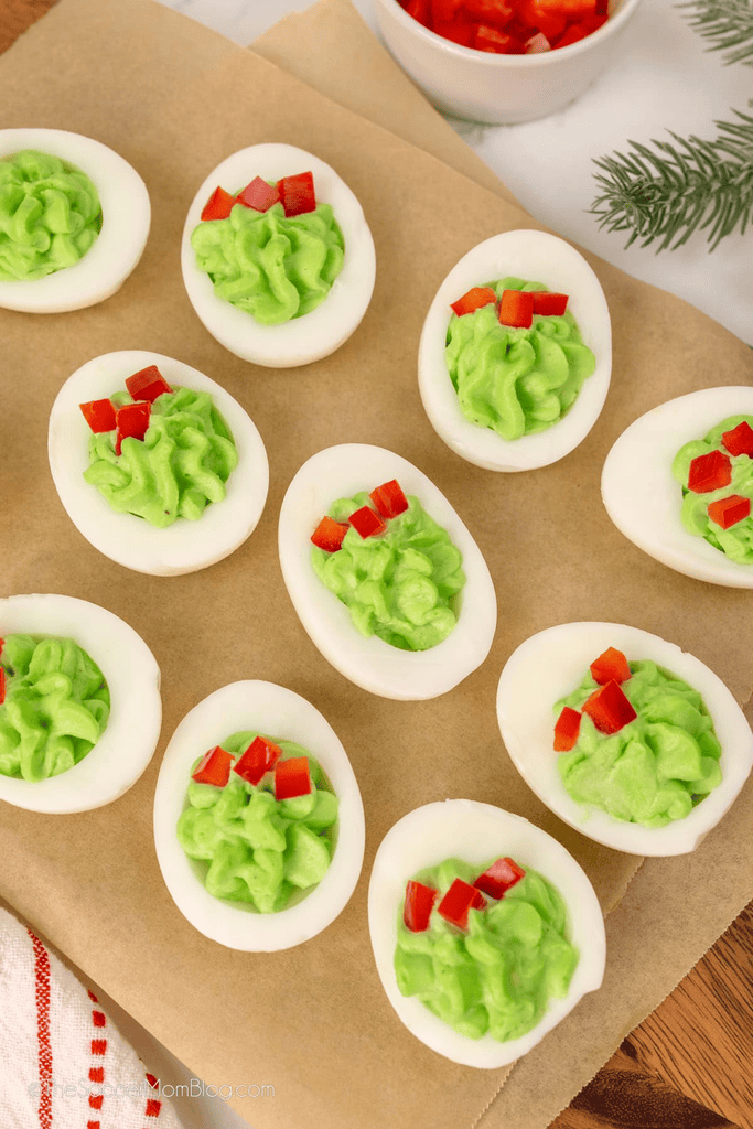 Christmas Wreath Deviled Eggs