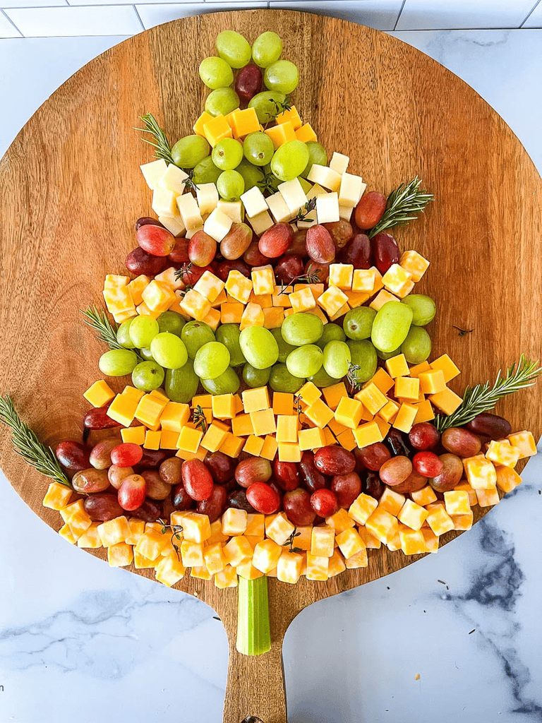 Fruit and Cheese Christmas Tree