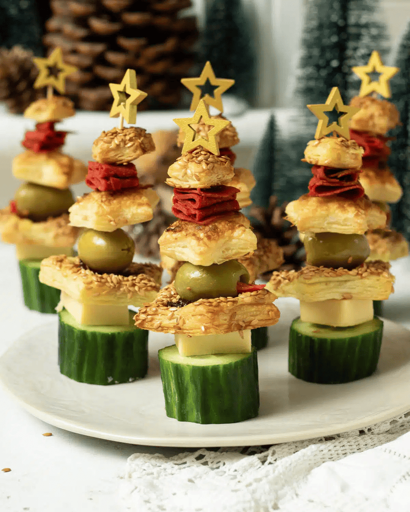 Vegan Christmas Tree Charcuterie sticks