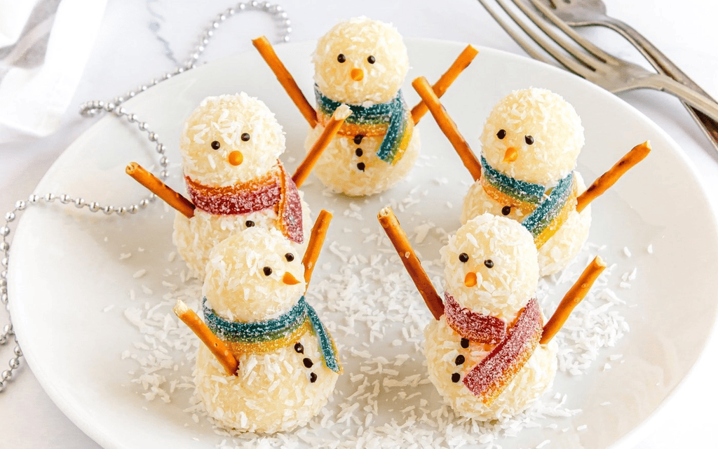 Snowman Coconut Balls (Christmas Truffles)